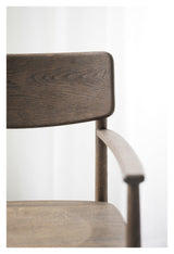 Maidstone, dining chair w/armrests - brown/oak