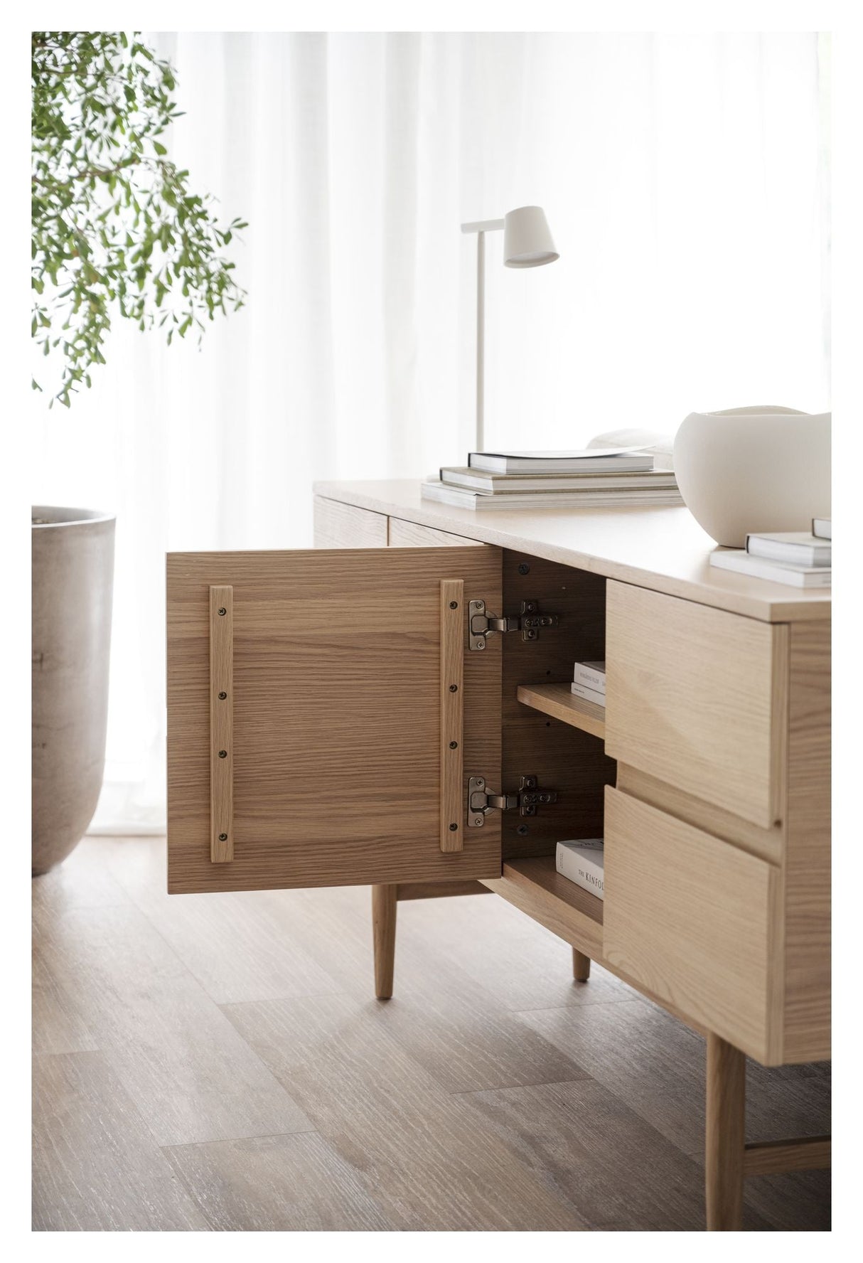 Moresby Sideboard - White pigmented oak