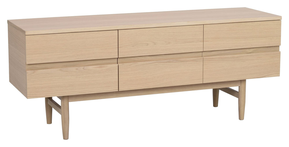 Moresby TV table - White pigmented oak