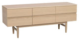 Moresby TV table - White pigmented oak