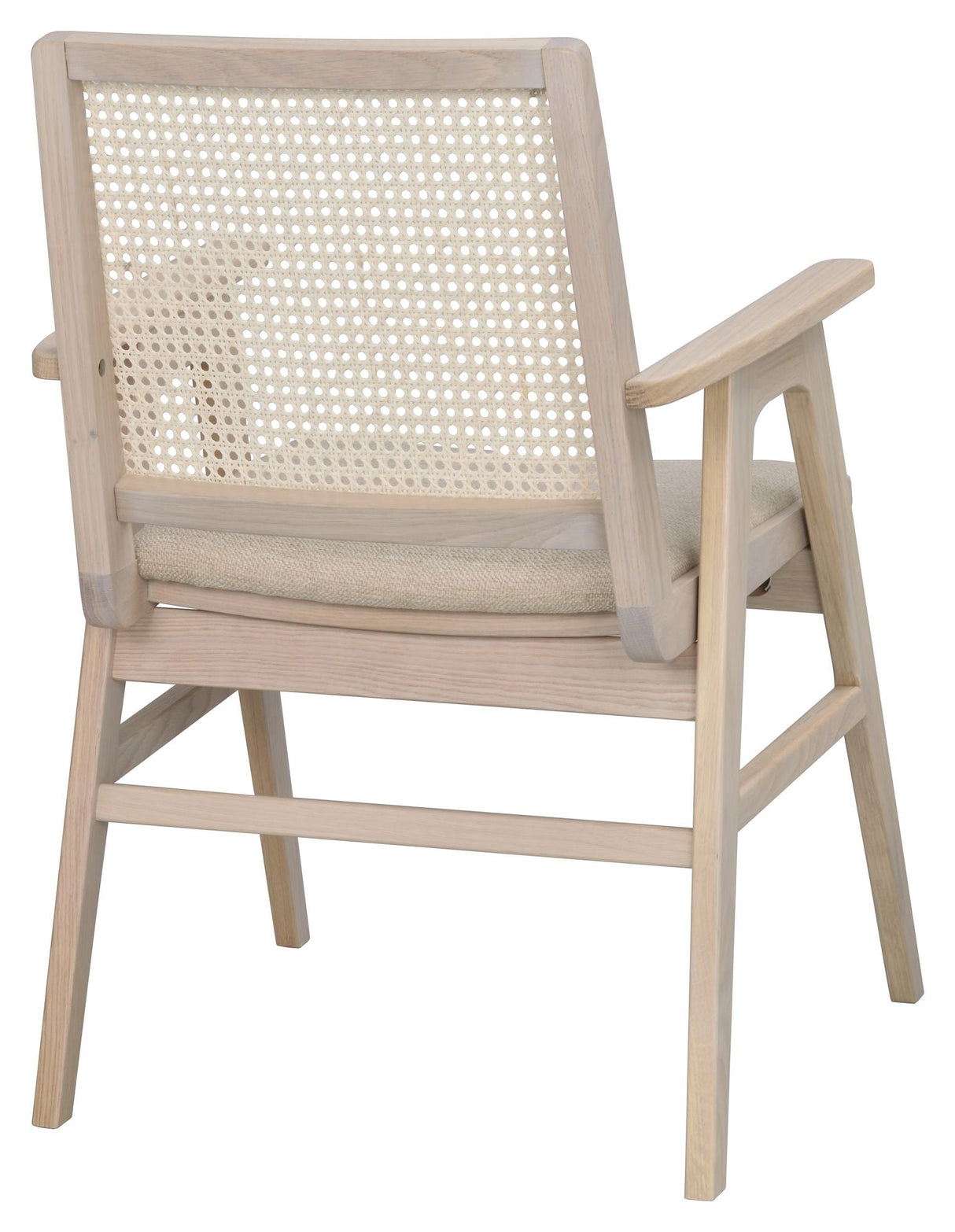 Prestwick Armchair, White pigm., Rattan, beige fabric