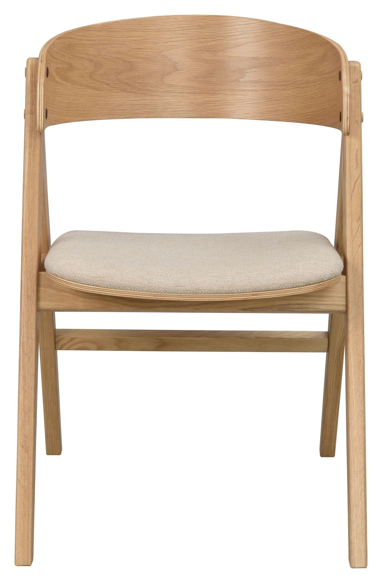 Waterton Armchair, Oak, Beige fabric