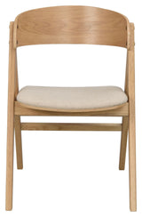 Waterton Armchair, Oak, Beige fabric