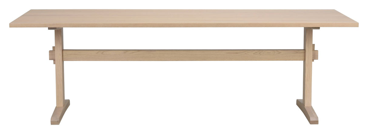 Westville Dining table, White pigmented oak veneer, 95x240