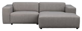 Willard, 3-seater chaise longue right - gray