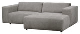 Willard, 3-seater chaise longue right - gray/beige