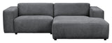 Willard, 3-seater chaise longue right - dark gray