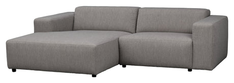 Willard, 3-seater chaise longue left - gray