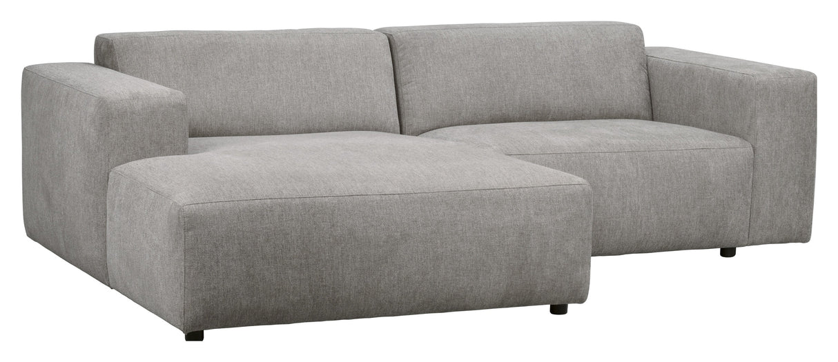 Willard, 3-seater chaise longue left - gray/beige