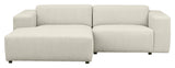 Willard, 3-seater chaise longue left - white