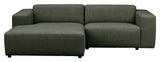 Willard, 3-seater chaise longue left - dark green