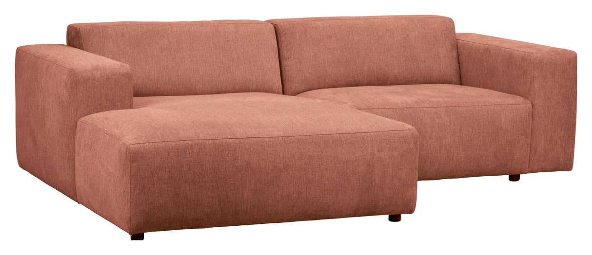 Willard, 3-seater chaise longue left - red