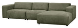 Willard, 4-seater chaise longue right - green