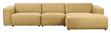 Willard, 4-seater chaise longue right - yellow