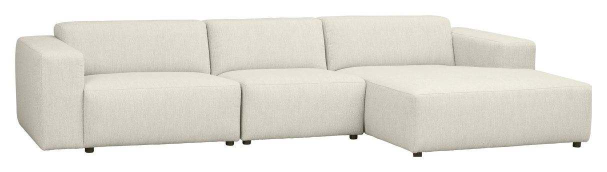 Willard, 4-seater chaise longue right - white