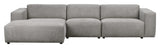 Willard, 4-seater chaise longue left - gray/beige