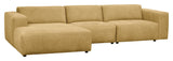 Willard, 4-seater chaise longue left - yellow