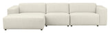 Willard, 4-seater chaise longue left - white