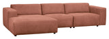 Willard, 4-seater chaise longue left - red