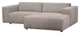 Willard Sofa 3-seater w. chaise longue, Right, Beige fabric