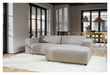 Willard Sofa 3-seater w. chaise longue, Right, Light beige fabric