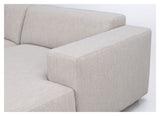 Willard Sofa 3-seater w. chaise longue, Right, Light beige fabric