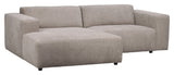 Willard Sofa 3-seater w. chaise longue, Left, Beige fabric