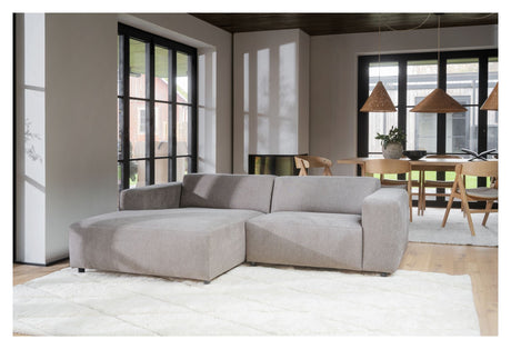 Willard Sofa 3-seater w. chaise longue, Left, Beige fabric