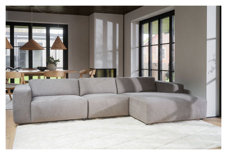 Willard Sofa 4-seater w. chaise longue, Right, Beige fabric