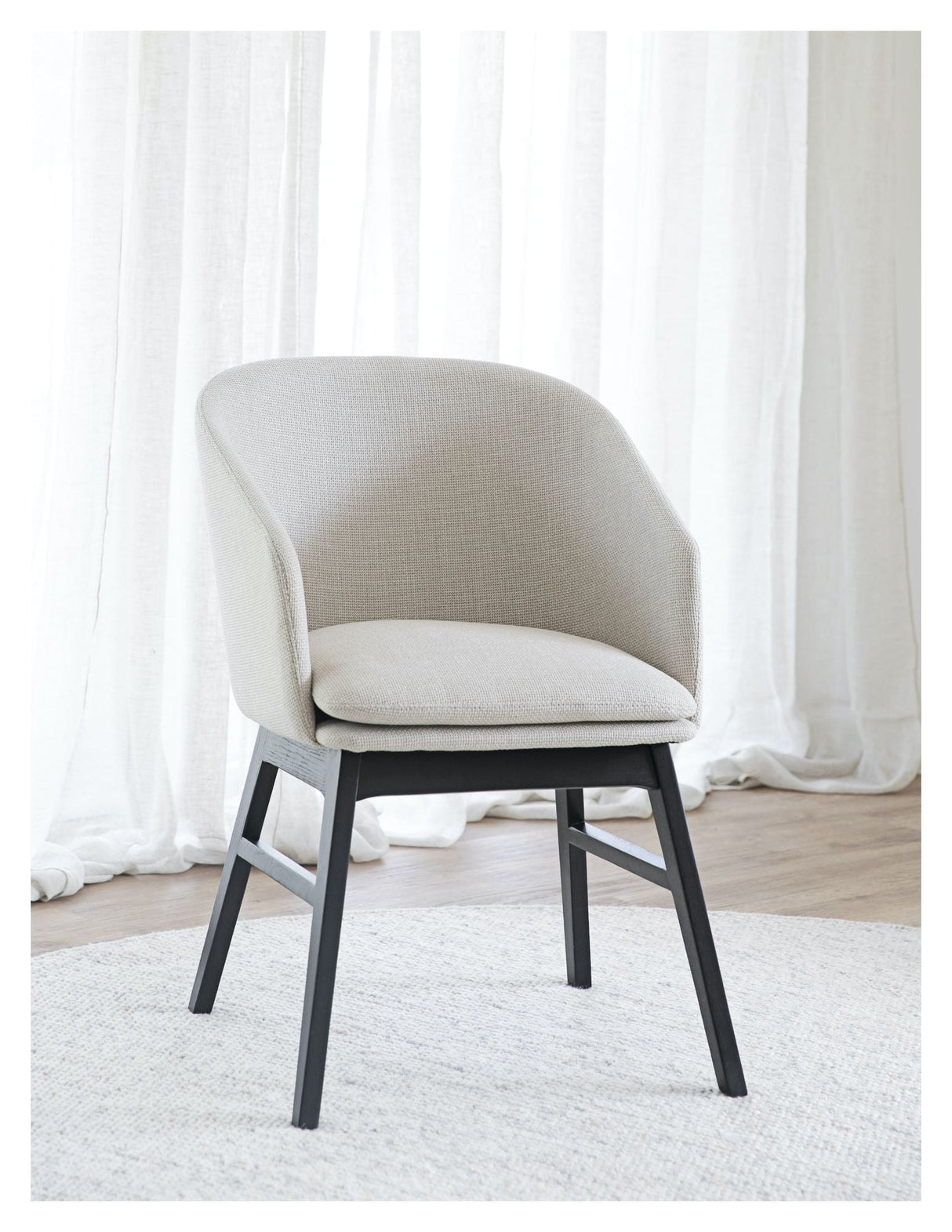 Windham Dining Chair - Beige/Black