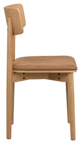 Wolcott, dining chair - oak/leather