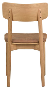 Wolcott, dining chair - oak/leather