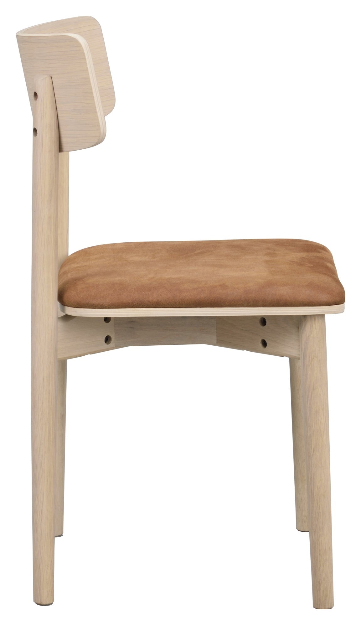 Wolcott, dining chair - light oak/leather