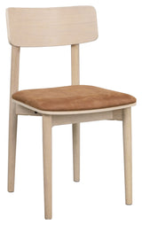 Wolcott, dining chair - light oak/leather