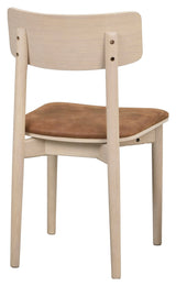 Wolcott, dining chair - light oak/leather