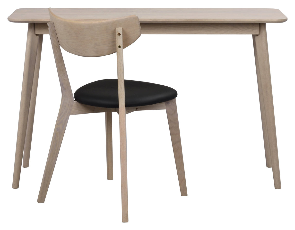 Yumi Console Electrical. Desk White Pigmented Oak