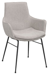 Lowell Dining chair with armrests, Gray fabric