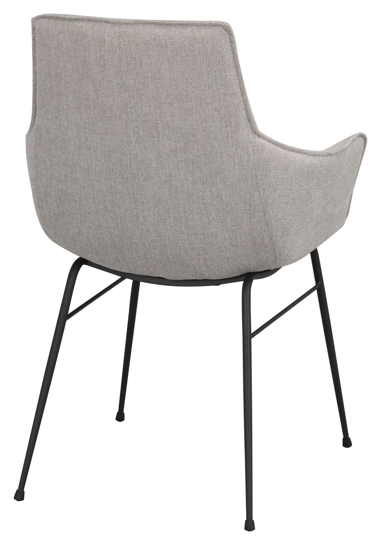 Lowell Dining chair with armrests, Gray fabric