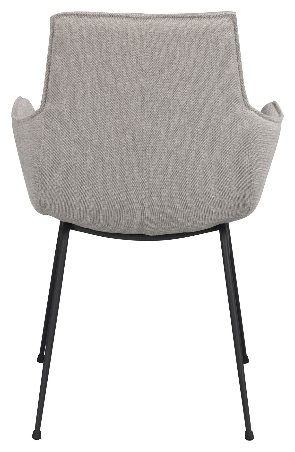 Lowell Dining chair with armrests, Gray fabric