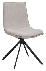 Lowell Dining chair with swivel function, Gray fabric