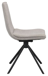 Lowell Dining chair with swivel function, Gray fabric