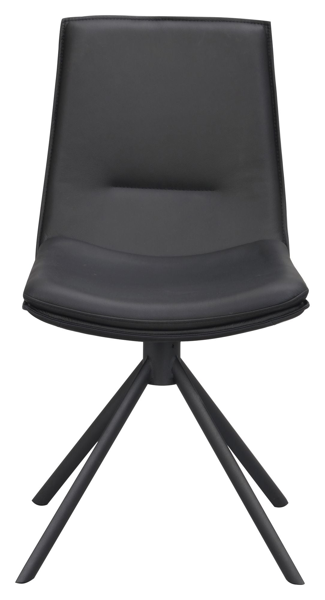 Lowell Dining chair with swivel function, Black leather