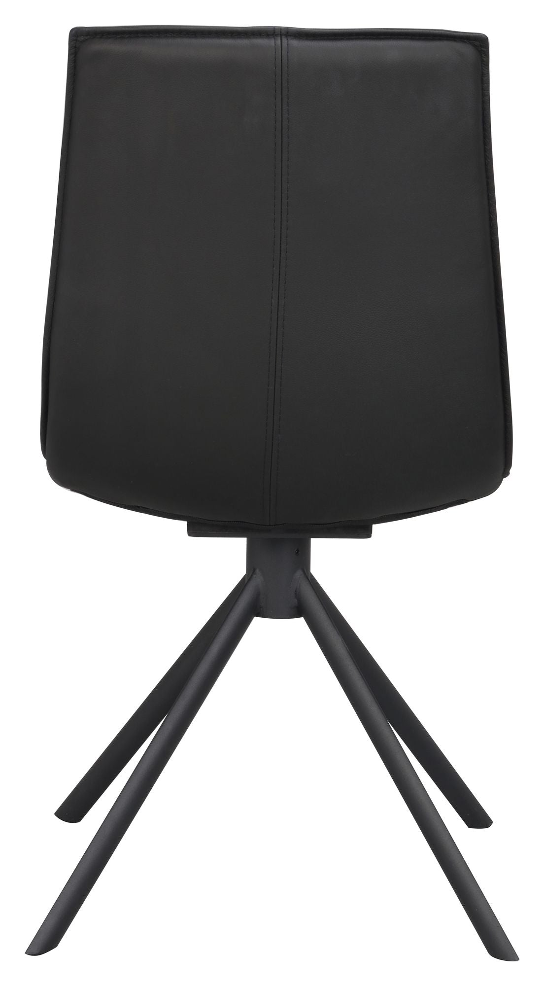 Lowell Dining chair with swivel function, Black leather