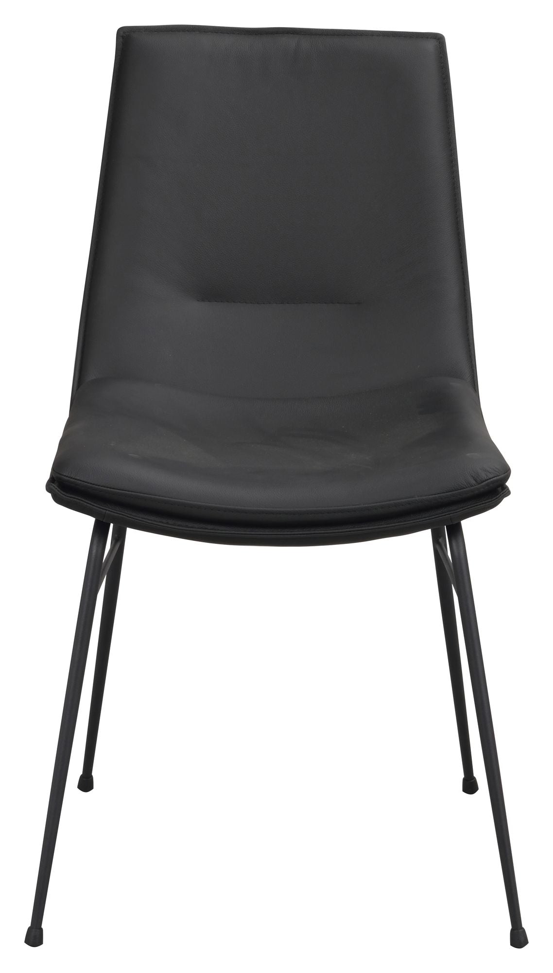 Lowell Dining chair, Black leather