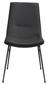 Lowell Dining chair, Black leather