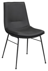 Lowell Dining chair, Black leather