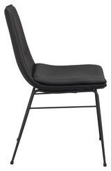 Lowell Dining chair, Black leather