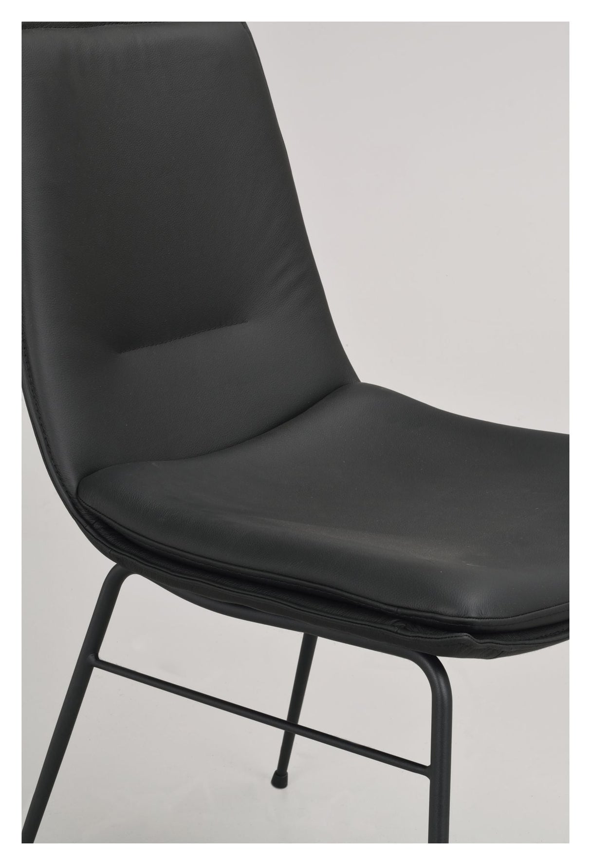 Lowell Dining chair, Black leather