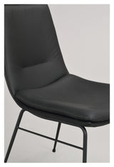 Lowell Dining chair, Black leather