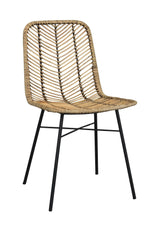 Manado Dining chair in rattan - Nature/Black